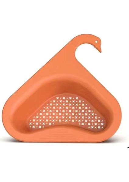 Turuncu Tarzı Mutfak Lavabo Süzgeci Artık Drenaj Sepeti Çorba Çöp Filtresi Çok Fonksiyonlu Asılı Damlalıklı Raf Meyve Sebze Süzgeç (Yurt Dışından)