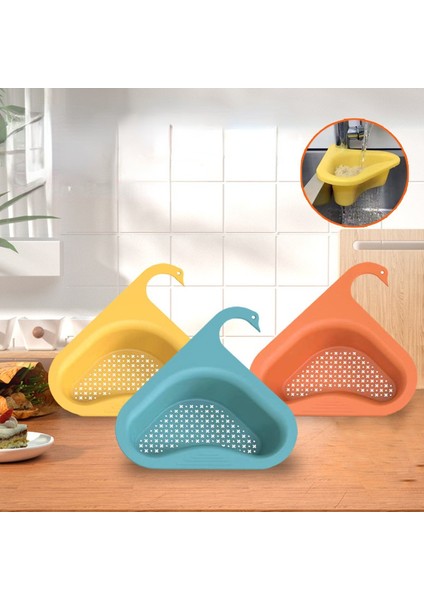 Turuncu Tarzı Mutfak Lavabo Süzgeci Artık Drenaj Sepeti Çorba Çöp Filtresi Çok Fonksiyonlu Asılı Damlalıklı Raf Meyve Sebze Süzgeç (Yurt Dışından) fiyatları