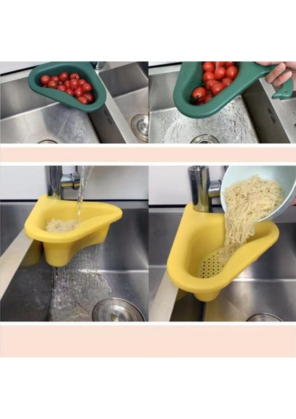 Turuncu Tarzı Mutfak Lavabo Süzgeci Artık Drenaj Sepeti Çorba Çöp Filtresi Çok Fonksiyonlu Asılı Damlalıklı Raf Meyve Sebze Süzgeç (Yurt Dışından) indirimleri