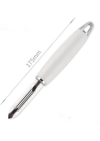 Beyaz Stil Paslanmaz Çelik Meyve Zester ve Sebze Soyucu Kesici Dilimleme Mutfak Aletleri Rahat Plastik Saplı Güvenlik Nemli Yerleşimler (Yurt Dışından)