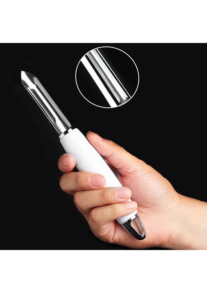 Beyaz Stil Paslanmaz Çelik Meyve Zester ve Sebze Soyucu Kesici Dilimleme Mutfak Aletleri Rahat Plastik Saplı Güvenlik Nemli Yerleşimler (Yurt Dışından) fiyatları