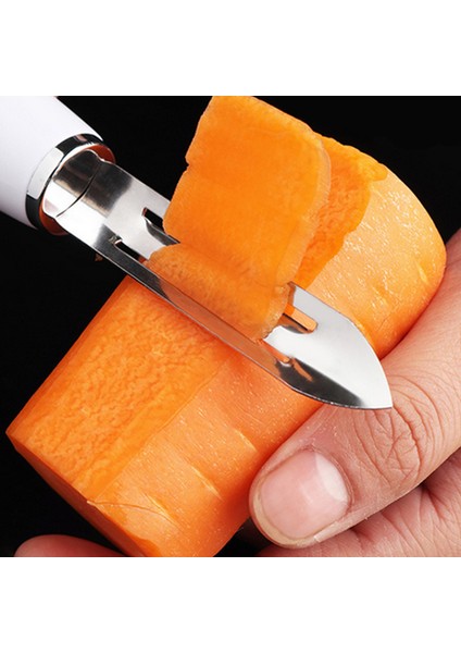 Beyaz Stil Paslanmaz Çelik Meyve Zester ve Sebze Soyucu Kesici Dilimleme Mutfak Aletleri Rahat Plastik Saplı Güvenlik Nemli Yerleşimler (Yurt Dışından) modelleri