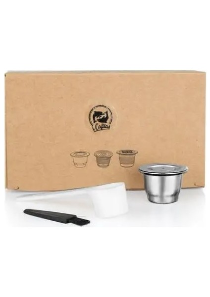 Deve Tarzı Icafilasıcafilas Paslanmaz Metal Nespresso Kapsül Için Yeniden Kullanılabilir Presli Kahve Öğütücü Paslanmaz Tamper Espresso Makinesi Sepeti (Yurt Dışından)