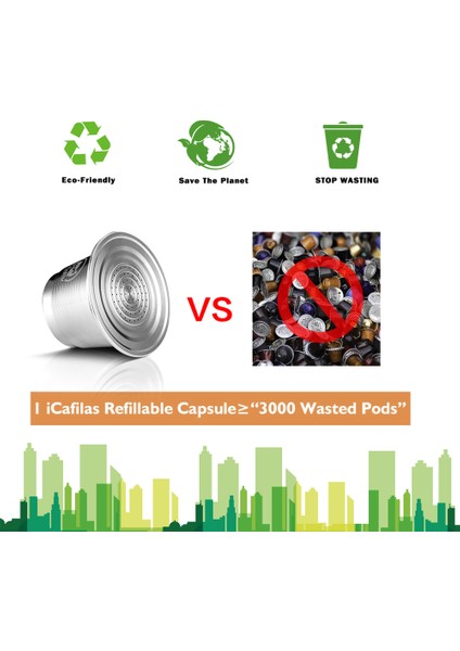 Renkli Stil Icafilas Nespresso Için Yeniden Kullanılabilir Kahve Kapsülü Paslanmaz Çelik Doldurulabilir Filtreler Espresso Fincan Fit (Yurt Dışından) fiyatları