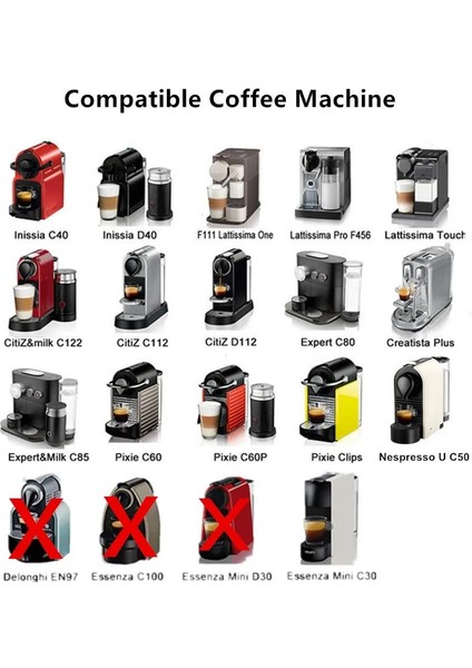 1 Bardak 1köpürtücü Tarzı Nespresso Kahve Filtreleri Için Yükseltilmiş Paslanmaz Çelik Kahve Kapsül Bölmeleri Espresso Için Sabotaj Yeniden Kullanılabilir Doldurulabilir Sepetler (Yurt Dışından)