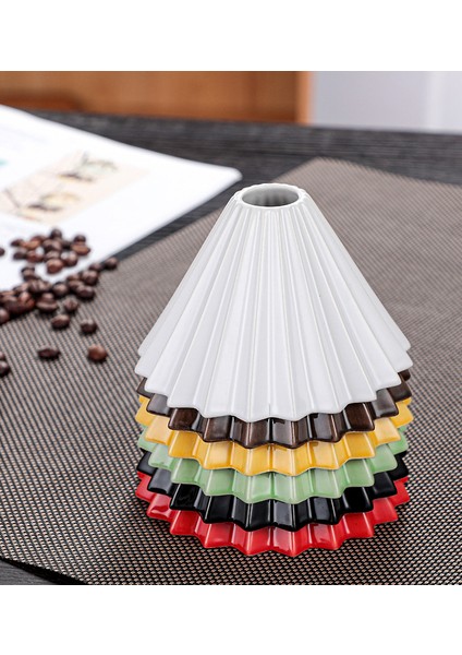 400ML Stili Seramik V60 Kahve Damlatıcı Yeniden Kullanılabilir Filtre, El Yapımı Origami Filtre Kabı, El Yapımı Kahve Filtre Kabı, Çeşitli Renkler (Yurt Dışından) fırsatları