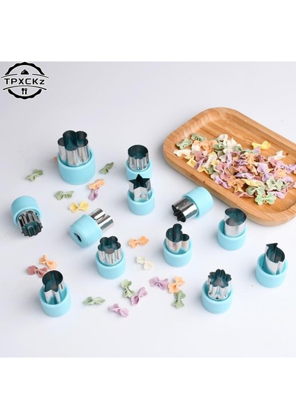 Pembe-12 Adet Tarzı Et Taşınabilir Pişirme Araçları Yıldız Kalp Şekli Sebze Kesici Plastik Saplı Paslanmaz Çelik Meyve Kesme Kalıp Mutfak Aletleri (Yurt Dışından) fiyatları
