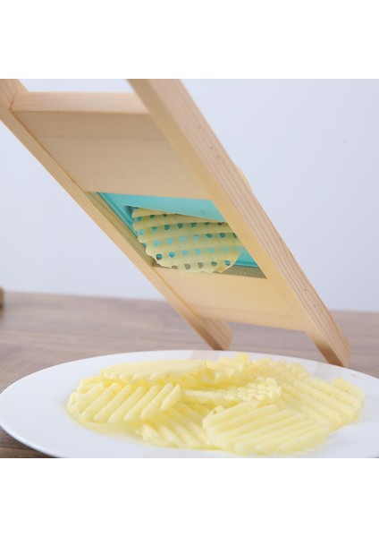 C Tarzı Ahşap Patates Izgara Dilimleyici Sebze Rende Oluklu Net Kıyıcı Kesici Dalga Bıçak Er Salata Mutfak Parçalayıcı Soyucu Ezici (Yurt Dışından) fırsatları