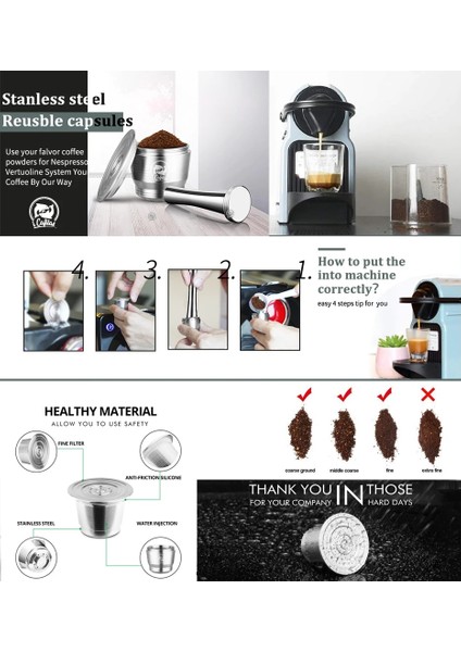 Çoklu Stil Nespresso Doldurulabilir Kapsül Için Icafilas Iki Versiyon Yeniden Kullanılabilir Paslanmaz Çelik Yeniden Kullanılabilir Kahve Filtresi Espresso Kahve Pod (Yurt Dışından)