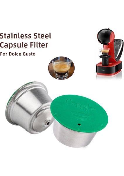 2 Pod Pp Dış Müdahale Stili Capsulone Yeniden Kullanılabilir Dolce Gusto Kapsül Fincan Paslanmaz Çelik Kahve Makinesi Için Şarj Edilebilir Doldurulabilir Pod Filtre Tatlı Tat (Yurt Dışından) fiyatları
