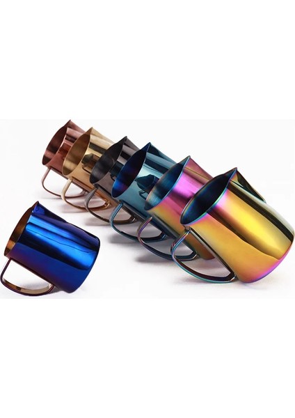 Her Iki Tarafı Da Ölçeklendir Stili 600ML ml Süt Buharlama Köpürtme Sürahi Paslanmaz Çelik Yapışmaz Süt Sürahisi Kahve Cappuccino Latte Art Için Çiçek Fincan Çekin (Yurt Dışından) fiyatları