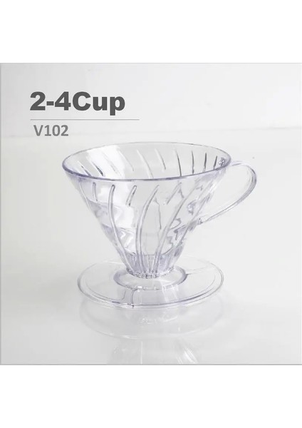 2-4 Fincan Tipi C2 Stili V60 El Damlama Kahve Filtresi Reçine Üzerine Dökün Kahve Damlatıcı Kağıt Koni Damlama Filtreleri Barista Kahve Demleme Akıllı Damlatıcı (Yurt Dışından)