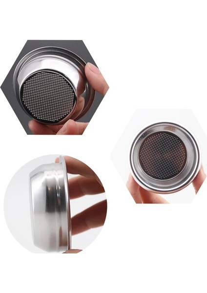 58MM Şerit Yüzük Stili 304 Paslanmaz Çelik Basınçsız Kahve Filtre Sepeti Temiz Bardak Üçlü Portafilter Filtreler (Yurt Dışından) fırsatları