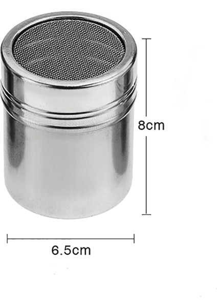 6.5X8CM Tarzı Sıcak Paslanmaz Çelik Çikolata Çalkalayıcı Kakao Unu Pudra Şekeri Tozu Kahve Elek Kapaklı Çalkalayıcı Pişirme Araçları Kahve Aksesuarları (Yurt Dışından)