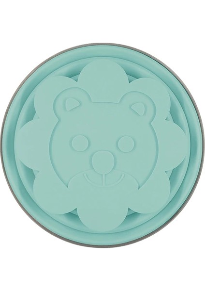 Aslan - Nane Tarzı Me.fam Yeni Sevimli Karikatür Hayvan Paslanmaz Çelik Silikon Pe Kapaklı Katlanır Bardak Açık Katlanabilir Seyahat Çocuk Su Bardağı (Yurt Dışından)