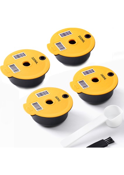 Bej Tarzı ml Yeniden Kullanılabilir Kahve Kapsülü Kapsülleri Kahve Kapsülü Kapsülü Silikon Kapak Bosch Happy Suny Vivy Tassimo ml ile Uyumlu (Yurt Dışından) indirimleri