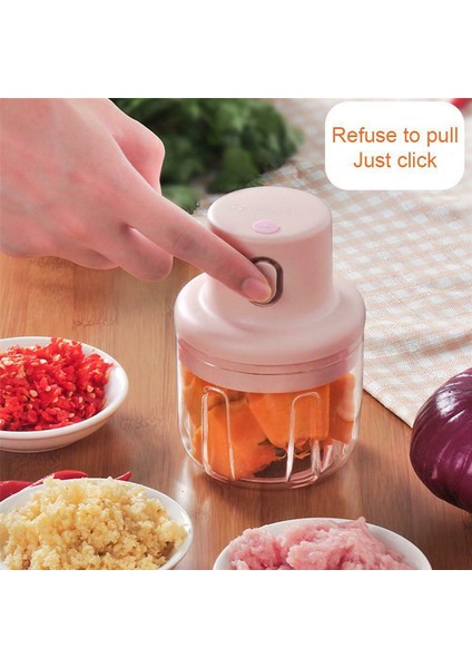 100 ml Tarzı Elektrikli Sarımsak Ezici Gıda Parçalayıcı Mutfak Sarımsak Çektirme Kesici Et Meyve Sebze Kesicisi USB Şarj Mini Mutfak Gereçleri (Yurt Dışından) fırsatları