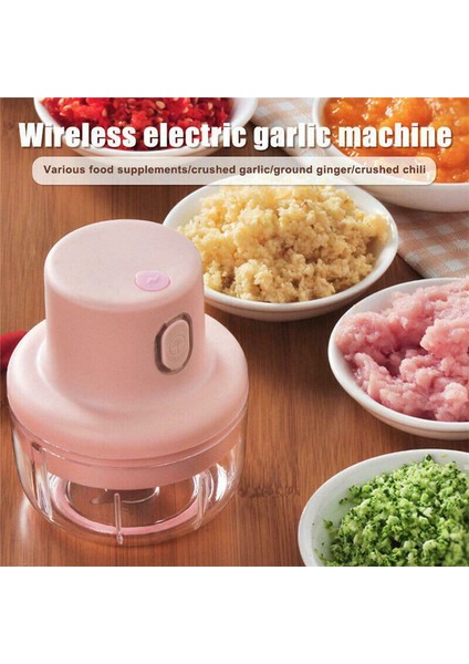 100 ml Tarzı Elektrikli Sarımsak Ezici Gıda Parçalayıcı Mutfak Sarımsak Çektirme Kesici Et Meyve Sebze Kesicisi USB Şarj Mini Mutfak Gereçleri (Yurt Dışından) indirimleri