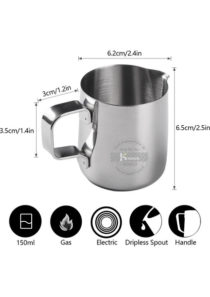 Koyu Gri Tarzı Yapışmaz Paslanmaz Çelik Süt Köpürtme Sürahi Espresso Kahve Barista Craft Latte Cappuccino Krem Köpürtme Sürahi Sürahi (Yurt Dışından) fiyatları