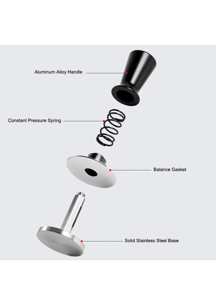 Boyut Stili 51 mm Kalibre Edilmiş Yaylı Paslanmaz Çelik Sıkıştırıcılarla Espresso Sabotaj Barista Kahve Sabotajı (Yurt Dışından) fırsatları