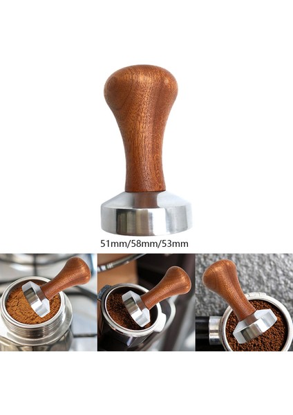 58MM Tarzı Gıda Sınıfı mm Kahve Sabotaj Ahşap Saplı Barista Espresso Makinesi Öğütücü El Yapımı Yüksek Sıcak Satış (Yurt Dışından)