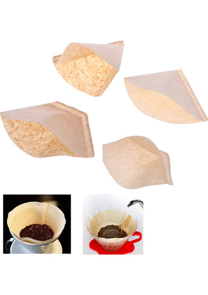 A4 Stili Çevre Dostu Ağartılmamış Orijinal Ahşap El Damlama Kağıdı Kahve Filtre Torbası Huni Şekilli Opp Torba Kahve Filtre Kağıdı (Yurt Dışından) modelleri