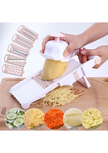 Pembe Tarzı Mandoline Gıda Dilimleyici Patates Domates Sebze Dilimleme Kesici Çok Fonksiyonlu Oniolicer Kıyıcı Bıçağı Mutfak Aletleri (Yurt Dışından) fiyatları