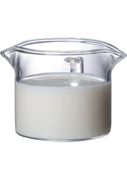 100ML Stili Ohfın Çift Ağızlı Süt Sürahileri Küçük Cam Süt Bardağı Espresso Kupa Yüksek Sıcaklığa Dayanıklı Cam Süt Paylaşım Fincan Kahve Kupaları (Yurt Dışından)