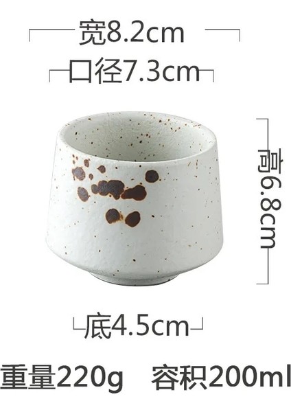 G Tarzı Seramik Sofra 200ML Kahve Fincanı Iskandinav Tarzı Taşınabilir Çay Fincanı Yaratıcı Küçük Su Bardağı Süt Bardakları Çay Seti (Yurt Dışından)