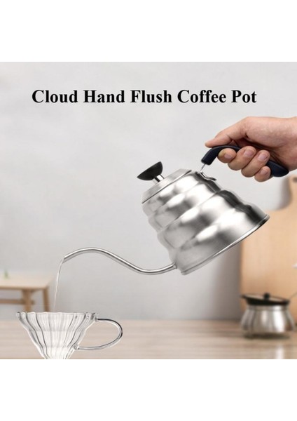 No.6 Tarzı 1.2l Paslanmaz Çelik Üzerine Dökün Kahve Moka Pot Espresso Çay Gooseneck Su Isıtıcısı Termometre ile Kahve Aksesuarları Barista Araçları (Yurt Dışından)