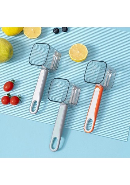 No.2 Tarzı Mutfak Gadget'ı Paslanmaz Çelik Tek Kafa Soyucu Sebze ve Meyve Depolama ile Uzun Saplı Yaratıcı Soyucu (Yurt Dışından)