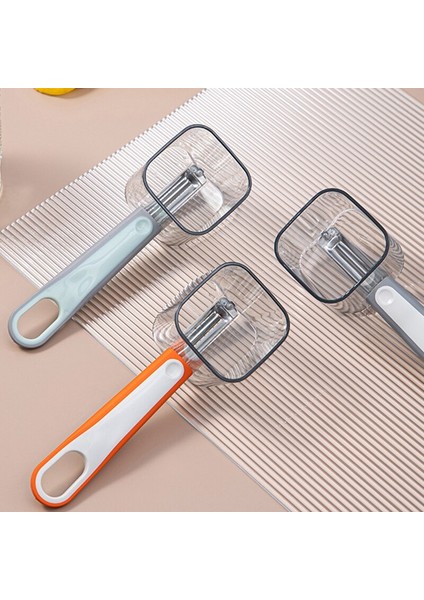 No.2 Tarzı Mutfak Gadget'ı Paslanmaz Çelik Tek Kafa Soyucu Sebze ve Meyve Depolama ile Uzun Saplı Yaratıcı Soyucu (Yurt Dışından)