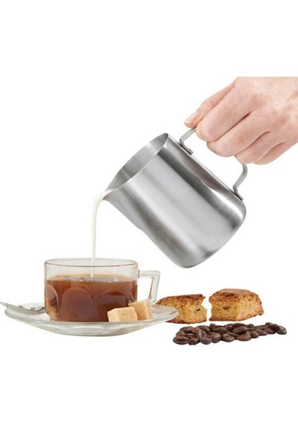 350ML Ölçeksiz Stil Kahve Dükkanı Paslanmaz Çelik Süt Köpürtme Sürahisi Espresso Kahve Sürahi Barista Craft Kahve Latte Süt Köpürtme Sürahi Sürahi (Yurt Dışından) fırsatları