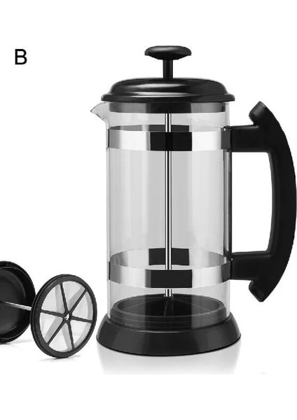 Fransız Basın B Tarzı Icafilasfransız Basın Cof Tea Brewer Cezve Kahve Makinesi Su Isıtıcısı L ​​kahve Drinkware Için Paslanmaz Çelik Cam Termos (Yurt Dışından)