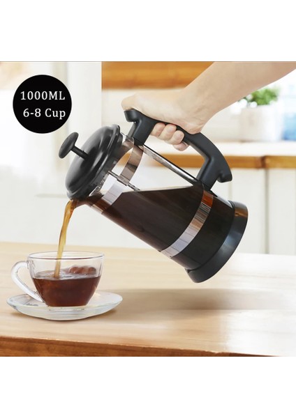 Fransız Basın B Tarzı Icafilasfransız Basın Cof Tea Brewer Cezve Kahve Makinesi Su Isıtıcısı L ​​kahve Drinkware Için Paslanmaz Çelik Cam Termos (Yurt Dışından) indirimleri