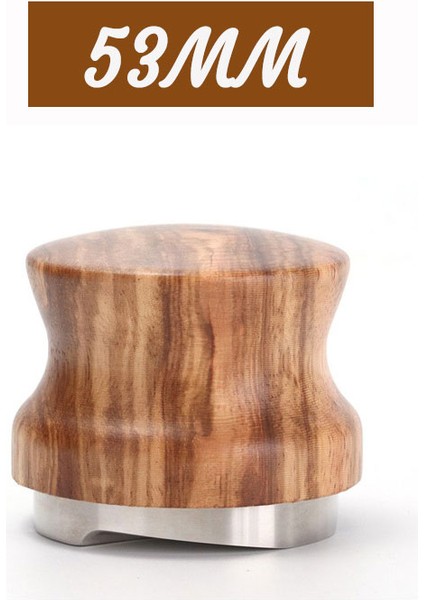 No.53 Stili Ahşap Paslanmaz Çelik mm Kahve Sabotaj Tozu Basın Espresso Distribütörü Leveler Aracı Portafilter Için (Yurt Dışından)
