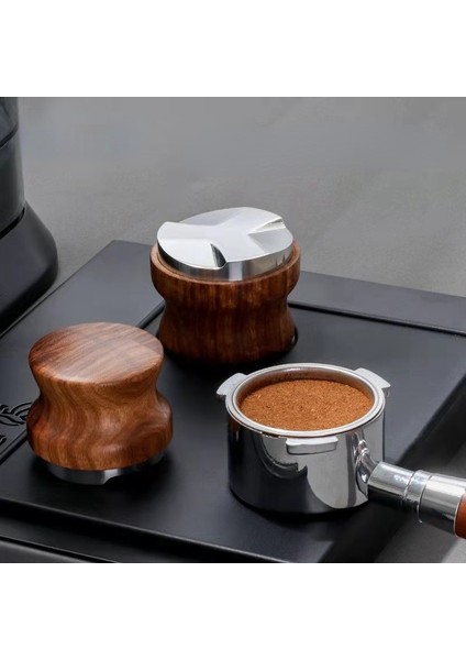 No.53 Stili Ahşap Paslanmaz Çelik mm Kahve Sabotaj Tozu Basın Espresso Distribütörü Leveler Aracı Portafilter Için (Yurt Dışından) fiyatları