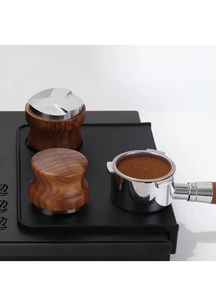 No.53 Stili Ahşap Paslanmaz Çelik mm Kahve Sabotaj Tozu Basın Espresso Distribütörü Leveler Aracı Portafilter Için (Yurt Dışından) fırsatları