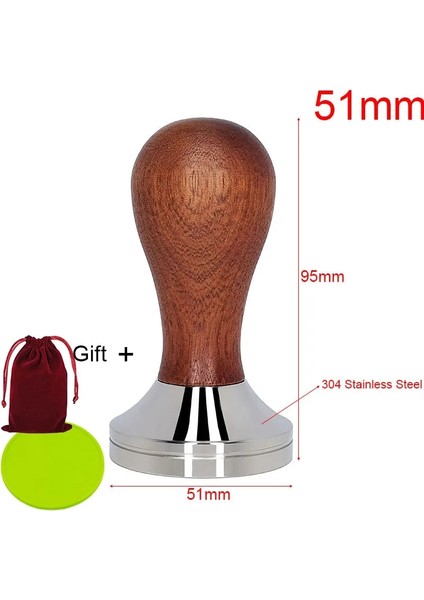 51 mm Stiline Ping At Paslanmaz Çelik Kahve Sabotaj Tabanı Şeffaf Gövde Barista Espresso Kahve Presi Kahve Tozu Çekiç (Yurt Dışından)