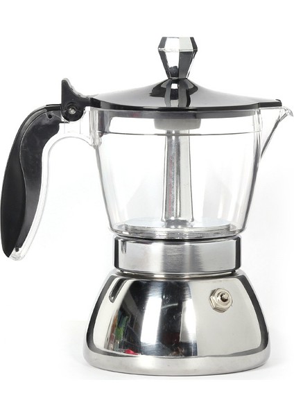 300 ml Tarzı Bardak Şeffaf Kahve Şofben Makinesi Moka Pot Espresso Makinesi Indüksiyon Ocak Gaz Isıtma Için Başvurun (Yurt Dışından)