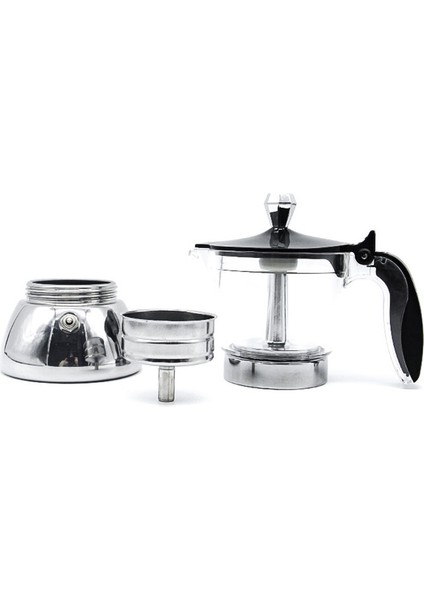 300 ml Tarzı Bardak Şeffaf Kahve Şofben Makinesi Moka Pot Espresso Makinesi Indüksiyon Ocak Gaz Isıtma Için Başvurun (Yurt Dışından) fırsatları