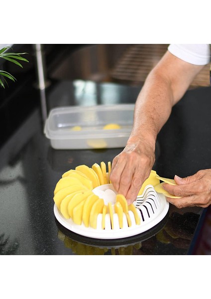 Beyaz Stil Mikrodalga Fırın Mutfak Patates Meyve Cr Makinesi Elma Meyve Patates Dilimleyici Aperatif Makinesi Dıy Mutfak Fırın Tepsisi Aracı (Yurt Dışından) fiyatları