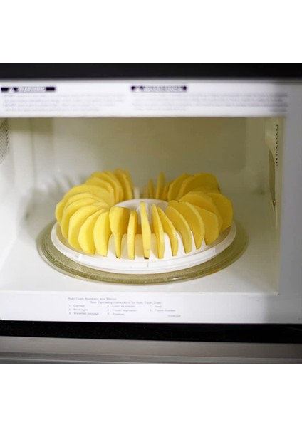 Beyaz Stil Mikrodalga Fırın Mutfak Patates Meyve Cr Makinesi Elma Meyve Patates Dilimleyici Aperatif Makinesi Dıy Mutfak Fırın Tepsisi Aracı (Yurt Dışından) modelleri