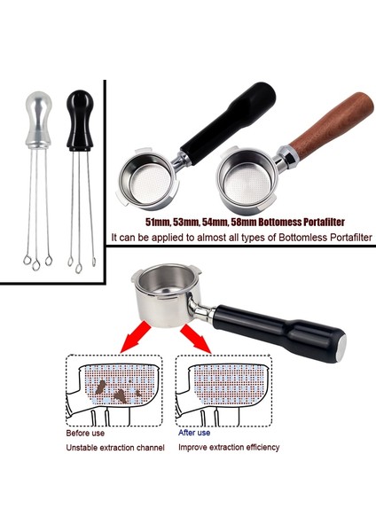 2 Havlu Stili Kahve Sabotaj Düzleştirici Aleti Iğne Tipi Kahve Tozu Dağıtıcı Alüminyum Saplı Iğne (Yurt Dışından) fiyatları