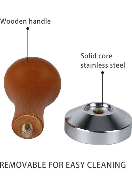 58MM Tarzı Kalibre Edilmiş Basınç Sabotaj Kahve Tozu Çekiç, Paslanmaz Çelik Tabanlı Kahve Aksesuarları (Yurt Dışından)