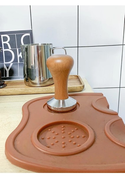 58MM Tarzı Kalibre Edilmiş Basınç Sabotaj Kahve Tozu Çekiç, Paslanmaz Çelik Tabanlı Kahve Aksesuarları (Yurt Dışından)