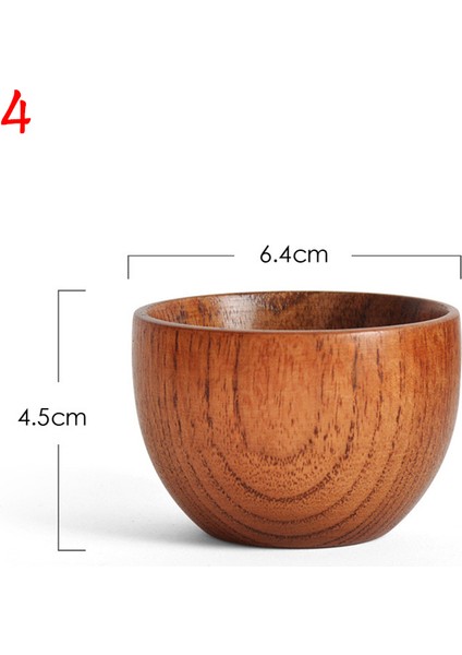 No.4 Stili Ahşap Fincan Ahşap Kahve Çay Bira Suyu Süt Su Kupası Kahve Bira Kupası Ahşap Saplı Retro Ofis Mutfak Drinkware Aksesuarları (Yurt Dışından)