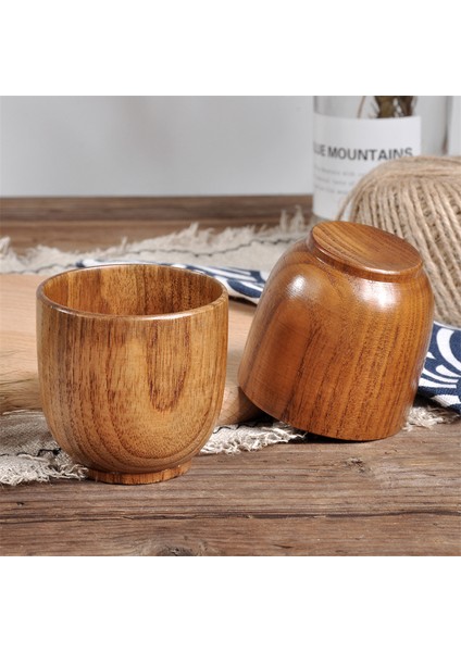 No.4 Stili Ahşap Fincan Ahşap Kahve Çay Bira Suyu Süt Su Kupası Kahve Bira Kupası Ahşap Saplı Retro Ofis Mutfak Drinkware Aksesuarları (Yurt Dışından) fırsatları