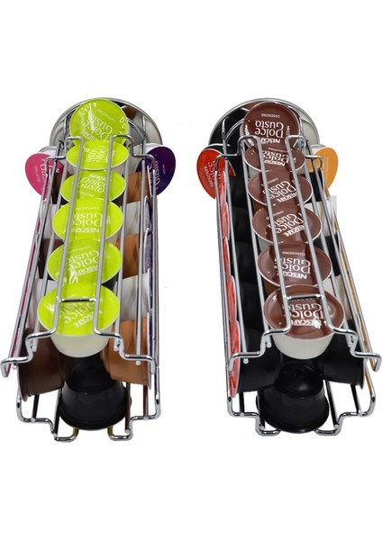Koyu Haki Stili Yeni Metal Kahve Podları Tutucu Demir Krom Kaplama Standı Kahve Kapsül Depolama Rafı Dolce Gusto Kapsül Ücretsiz Sg (Yurt Dışından)