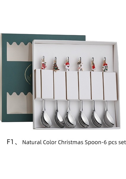 F1 Stili Noel Kaşığı Vakum Kaplama Paslanmaz Çelik Kahve Kaşığı Uzun Saplı Çay Kaşığı Mutfak Sıcak Içme Sofra Takımı Damla Sg (Yurt Dışından)
